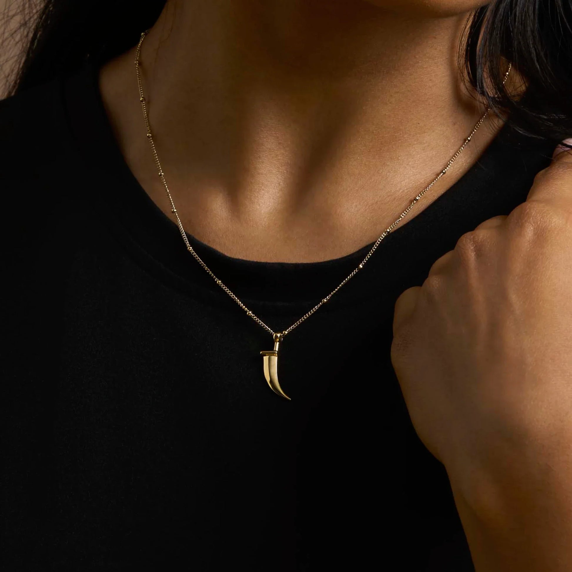 Kirpan necklace premium pendant – Sikh symbol jewellery in gold and silver