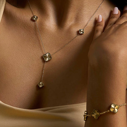 Lucky Leaf Multi Drop Necklace