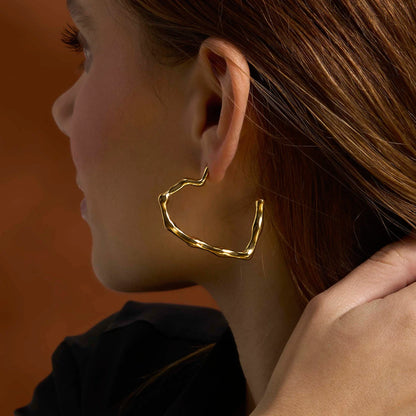 Meltdown Heart Stud Earrings