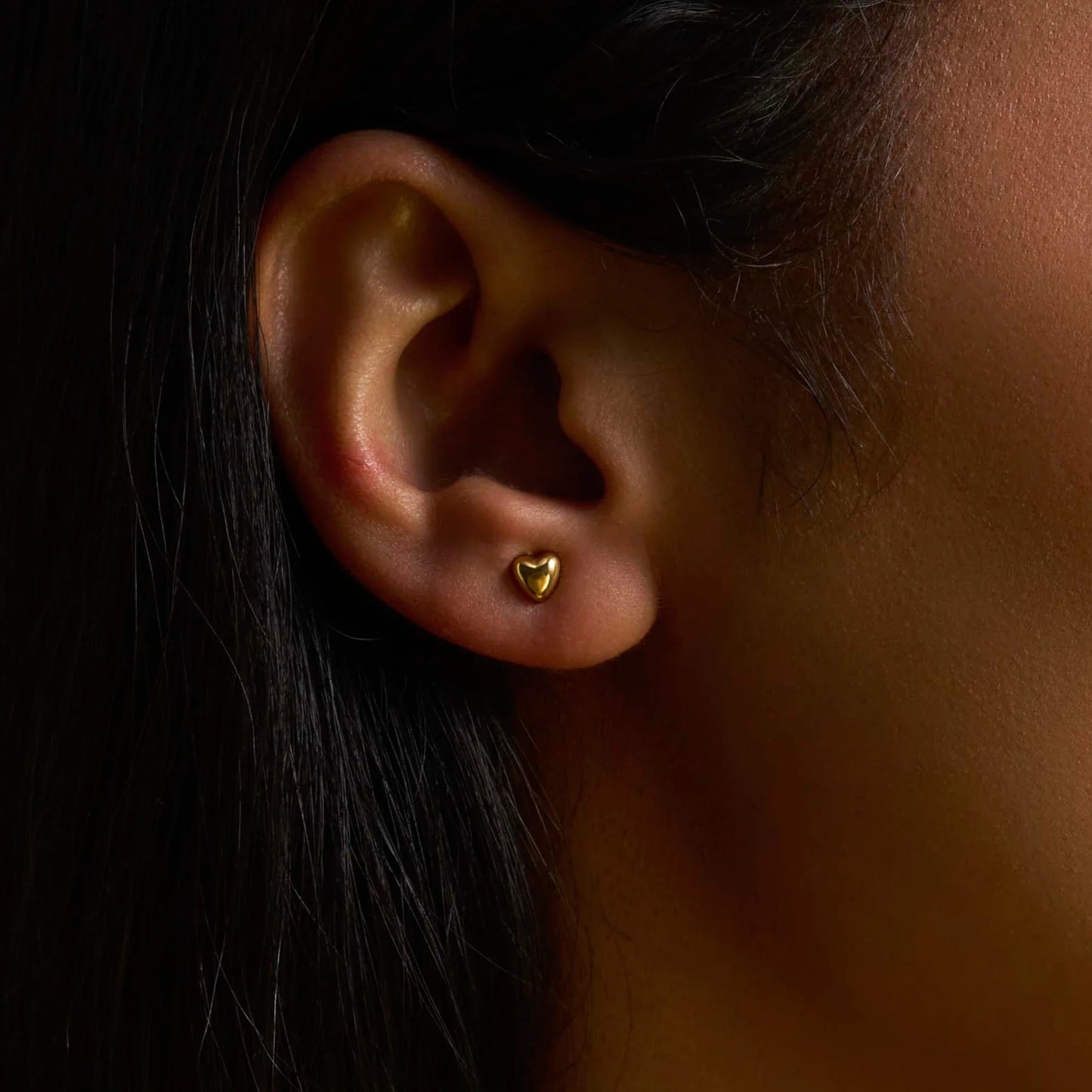 Petite Heart Stud Earrings