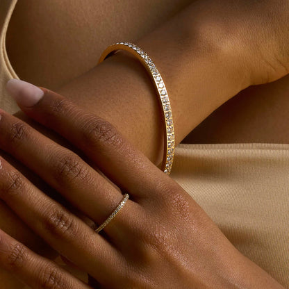 Timeless Crystal Open Bangle