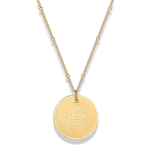 Ik Onkar necklace premium pendant – Sikh symbol jewellery in gold and silver