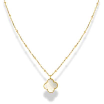 Lucky Leaf Pearl Necklace