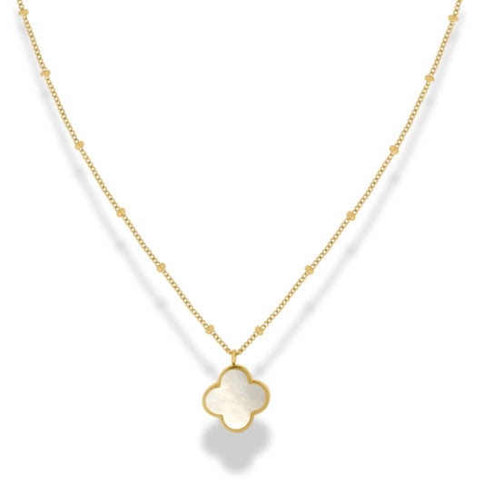 Lucky Leaf Pearl Necklace