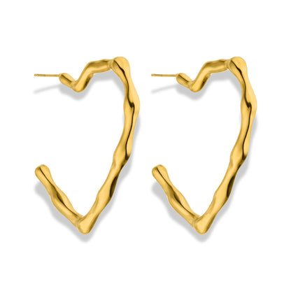 Meltdown Heart Stud Earrings
