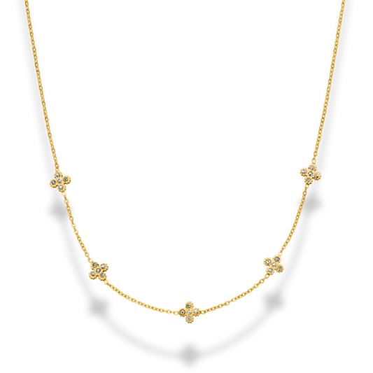 Pavé Flora Necklace